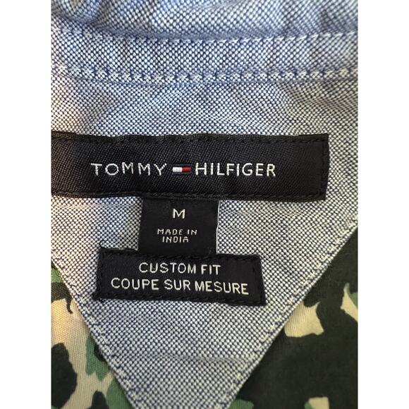 Tommy Hilfiger Men's Short Sleeve Button Up Hawaiian Size Medium Custom Fit - Picture 6 of 9